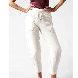 NWoT Athleta Farallon Weekender Magnolia White Pants White Soft Organic Cotton